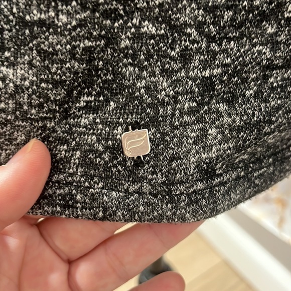 Fabletics Long Sleeve Sweatshirt Multi Texture Tie Front Black & Gray SZ M - Picture 5 of 12